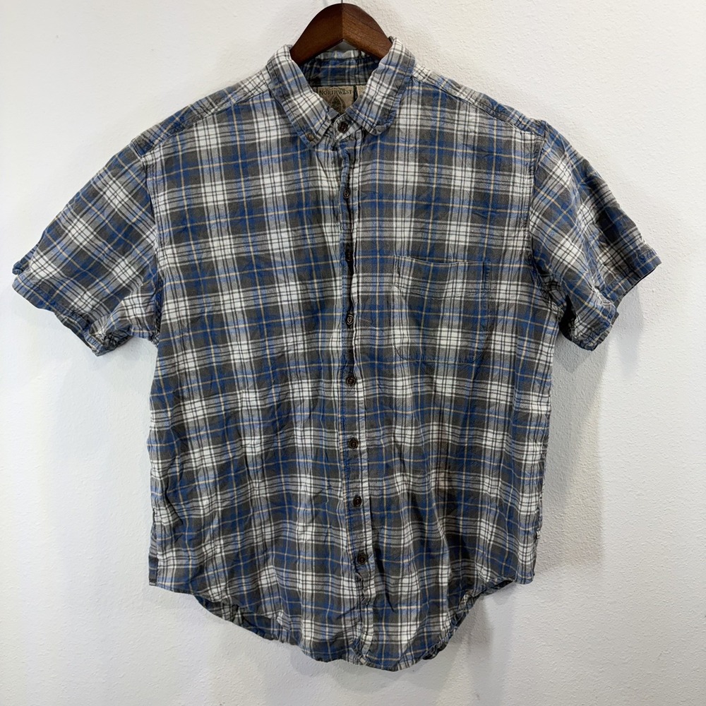 Vintage Northwest Territory Button Up Flannel Shirt Plaid Checkered Mens XL